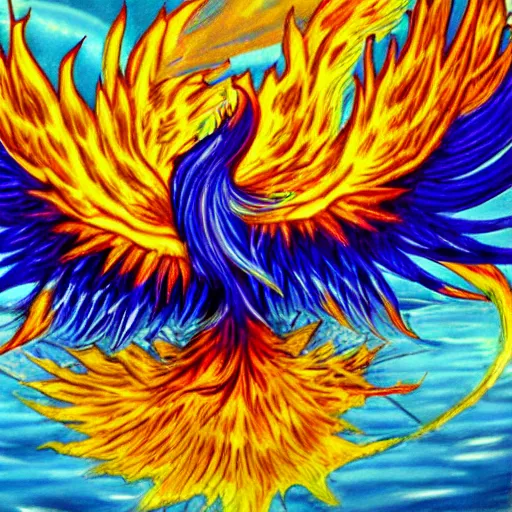 Image similar to water phoenix,. realistic, high. detail