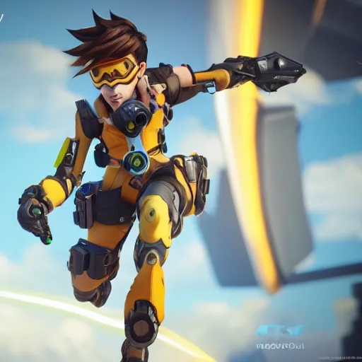 Overwatch 2 Tracer HD Wallpaper - Exciting Action Hero Background
