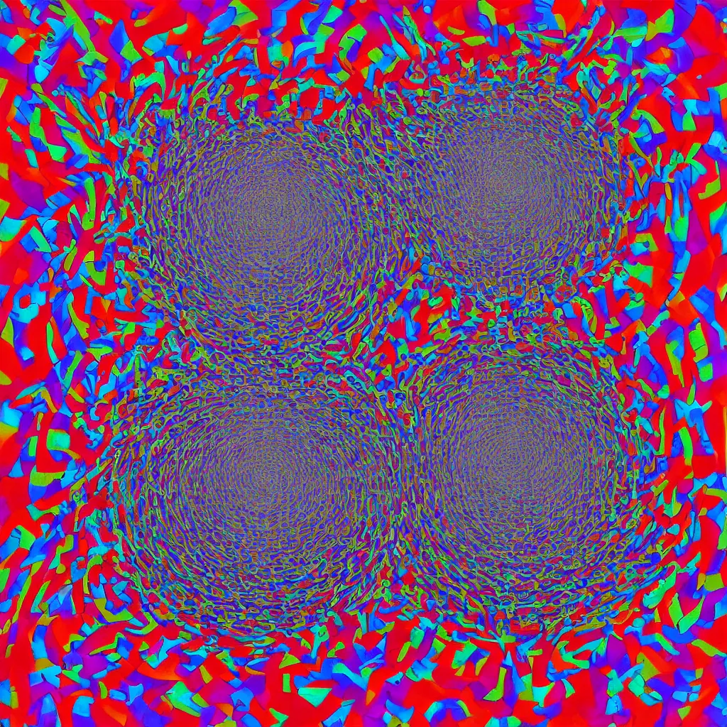 Image similar to religious painting of optical illusion apotheosis by victor vasarely, benoit b. mandelbrot, op art, illusion, 3 d, negative space