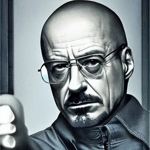 Image similar to robert downey jr as walter white