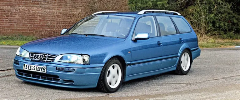 Image similar to Wrecked Denim Blue Audi A4 B6 Avant (2002), created by Barclay Shaw