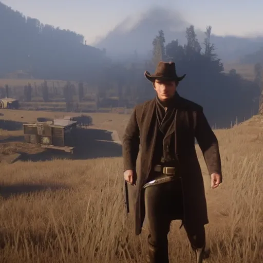 Image similar to Film still of Anakin Skywalker in Red Dead Redemption 2 (2018 video game)