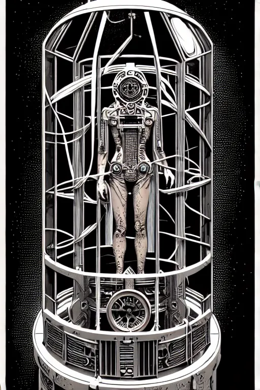 Prompt: steampunk human cryo chamber, high details, intricately detailed, by vincent di fate, inking, 3 color screen print, masterpiece, trending on artstation,, sharp, details, hyper - detailed, hd, 4 k, 8 k