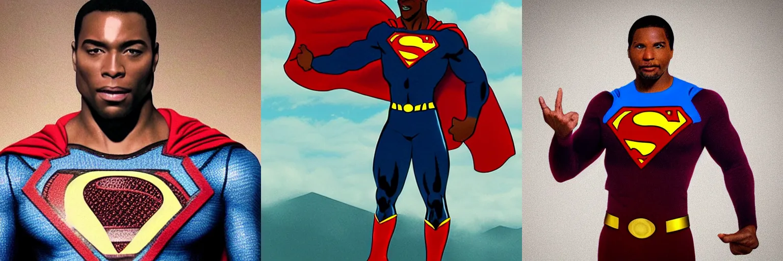 Prompt: black man as superman