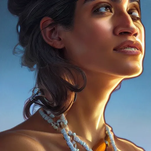 Prompt: ultra realistic illustration, alexandria ocasio - cortez politician, intricate, elegant, highly detailed, digital painting, artstation, concept art, smooth, sharp focus, illustration, art by artgerm and greg rutkowski and alphonse mucha