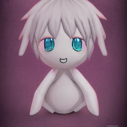 Image similar to a cute fumo plush of a lost waif spirit found in the depth of a well, eldritch, vray