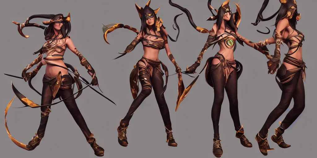 Image similar to Character sheet of beautiful bewitching akali (League of Legends). 3d render, octane render, game art, realistic, highly detailed, trending on artstation, 4k, trending on artstation, pixar, cgsociety, unreal engine 5, redshift render, trending on artstation, blender, behance, cg