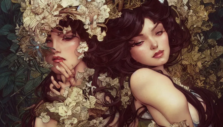 Image similar to masterpiece, pinup, mcfarlane, fibonacci, sweat drops, insane, horror, intricate, highly detailed, digital painting, artstation, concept art, smooth, sharp focus, illustration, Unreal Engine 5, 8K, art by artgerm and greg rutkowski and alphonse mucha, anime