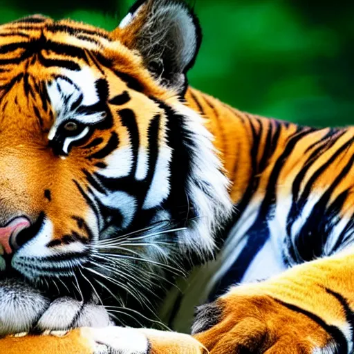 Image similar to photo of tiger sleeping