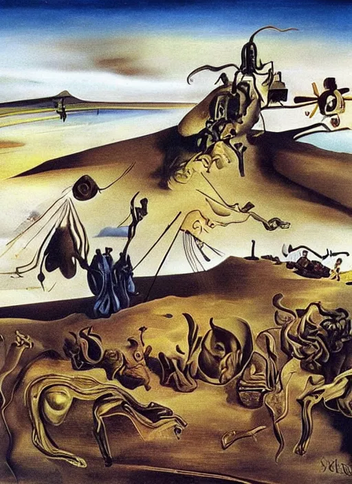 Prompt: salvador dali's ukrainian war