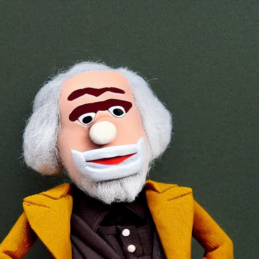 Prompt: karl marx as a muppet