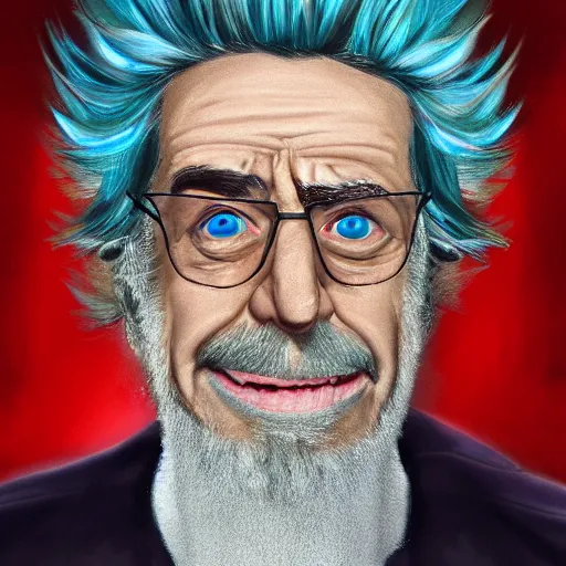 Image similar to lifelike portrait of rick sanchez, photo