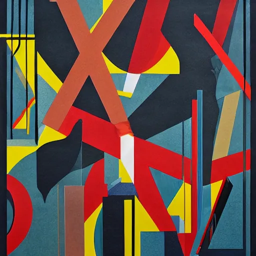 Prompt: the subtle beauty of geometric abstraction by erik jones, carrie moyer, Masami Teraoka, Miriam Schapiro, Tony Fitzpatrick