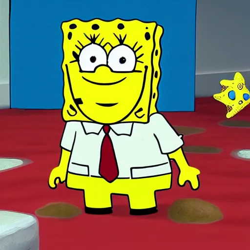 Prompt: merge SpongeBob with Boris Johnson, photorealistic