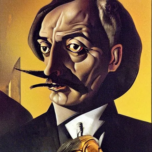 Prompt: antonio margheriti, portrait by salvador dali, highly detailed, in the style of dishonored