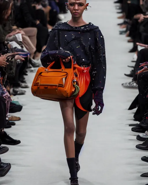 Image similar to hyperrealistic and heavy detailed 2321s balenciaga runway show of stranger things , Leica SL2 50mm, vivid color, high quality, high textured