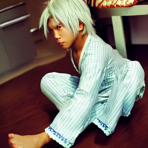 Image similar to Raiden from MGRR in pajamas