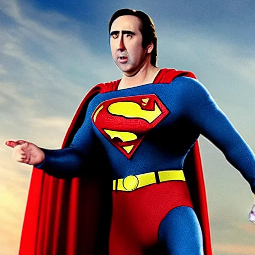 film still of Nic Cage as Superman | Stable Diffusion | OpenArt