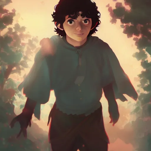 Prompt: Peter Jackson as Frodo Baggins, ambient lighting, 4k, anime key visual, lois van baarle, ilya kuvshinov, rossdraws, artstation