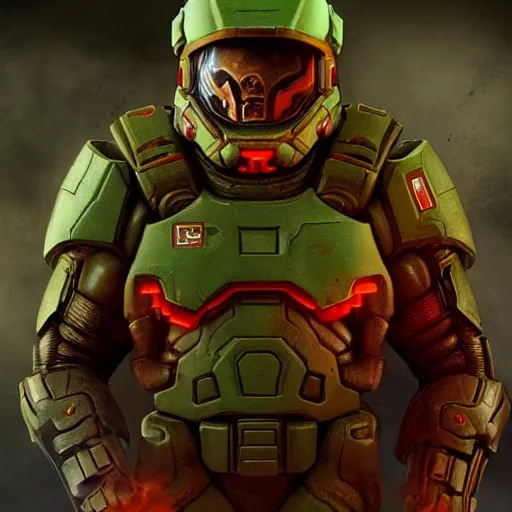 Prompt: doomguy from doom eternal