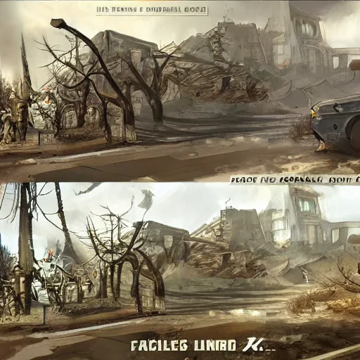 Prompt: Fallout concept art