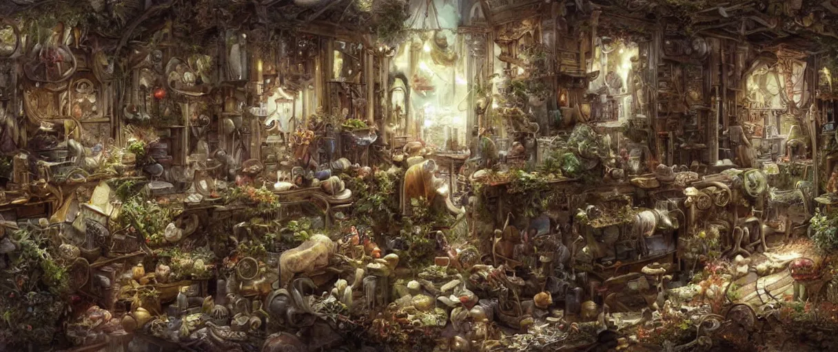 Prompt: hidden object game screen, by jean - baptiste monge