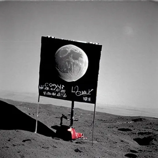 Image similar to corgi moon landing, vintage photograph by david lynch