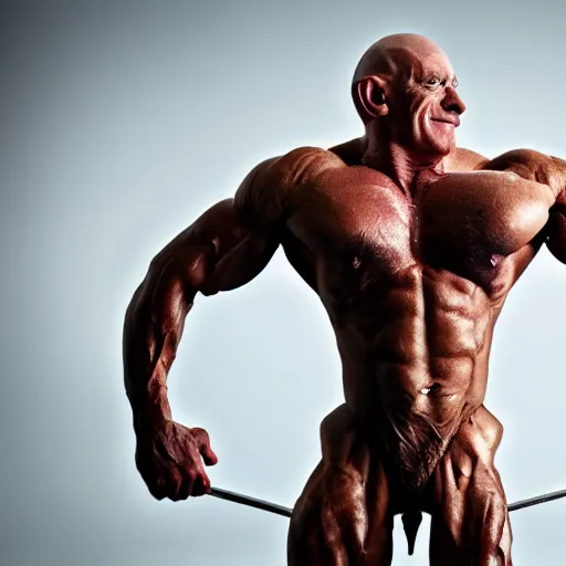 Prompt: bodybuilder gollum, 4 k, high detail, high - resolution photograph, professional photography, ultra - detail