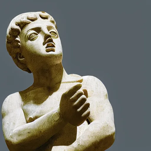 Image similar to greek statue of stewie griffin, photograph