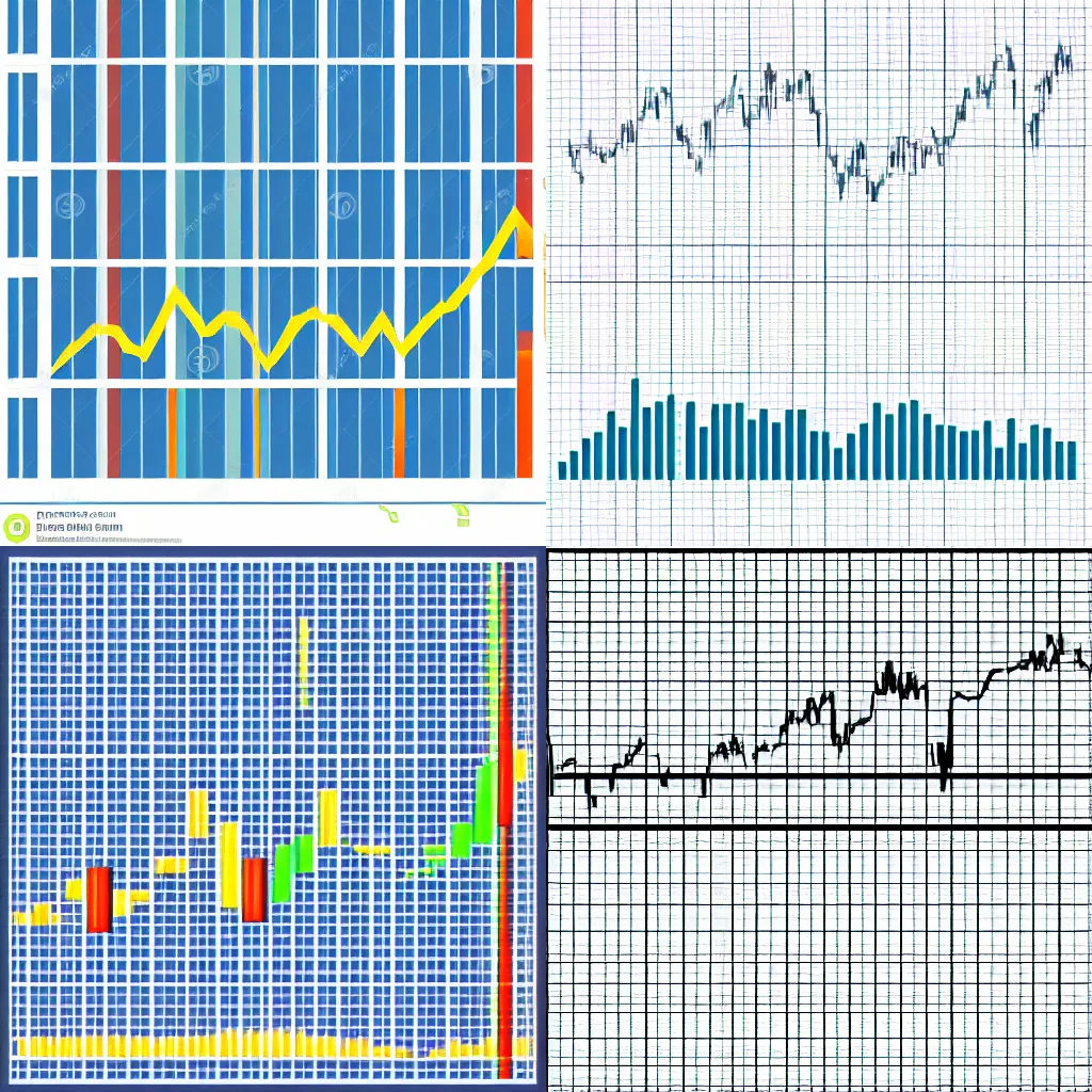 Prompt: stock chart, modern, simplistic, icon, vector graphics