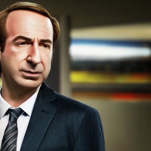 Image similar to super high quality saul goodman, realistic photorealistic high-resolution saul Goodman, very saul goodman, high def, saul, saul Goodman, better call saul, better call saul Goodman, 8k, 4k, professional, depth of field, sigma art 85mm f1.4, large sensor dslr, professional photo, saul goodman, very very saul goodman