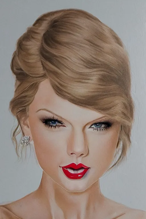 Image similar to waist - up - portrait!!!!!!!!!!!! of taylor swift in a beautiful wedding dress, focus on face and facial details. ( ( ( ( ( ( head - shot ) ) ) ) ) )