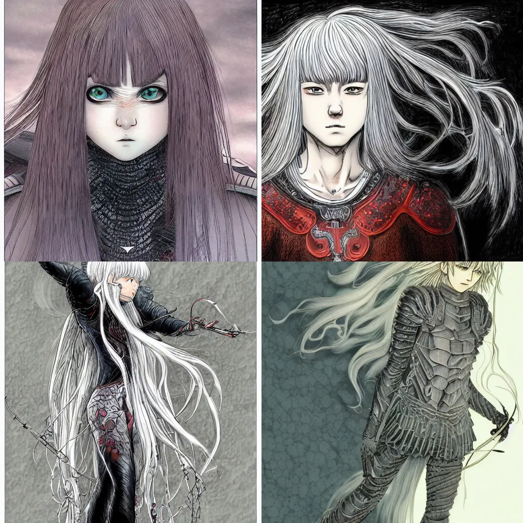 Prompt: griffith, manga, highly detailed, digital art, centered, portrait, colored accurately, in the style of shuzo oshimi
