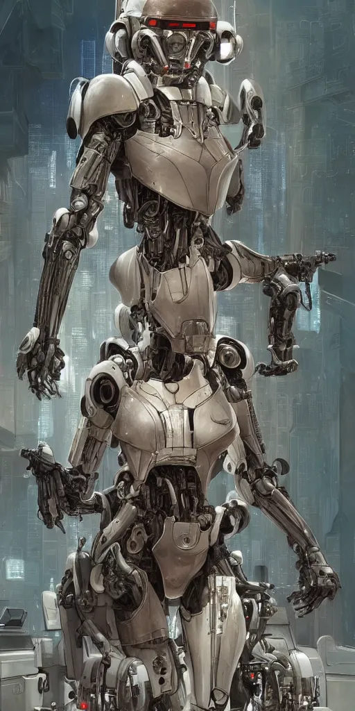 Prompt: digital artwork, illustration, cinematic camera, a cyborg pilot in the cockpit of a battle droid, intricate machinery, biomechanics, the ghosts in the machine, cyberpunk concept art by artgerm and Alphonse Mucha and Greg Rutkowski and Ruan Jia, highly detailed, elegant, intricate, sci-fi, sharp focus, Trending on Artstation HQ, deviantart