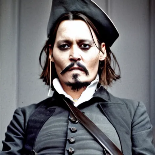 Image similar to johnny depp as a civil war soldier, photograph