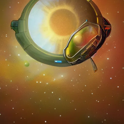 Image similar to sun shield floating in space, trending on art station, perspective