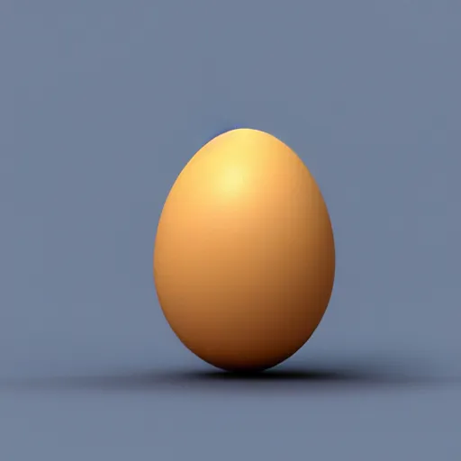 Prompt: 3D render of an egg that is crying because someone is eating it