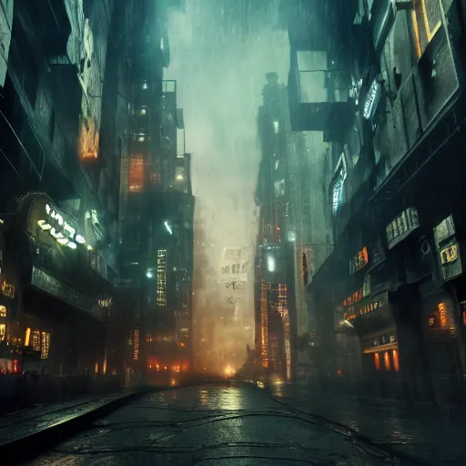 Image similar to blade runner but it's a steampunk movie, movie still, photography, hyper detailed, dramatic ligthing, 8 k