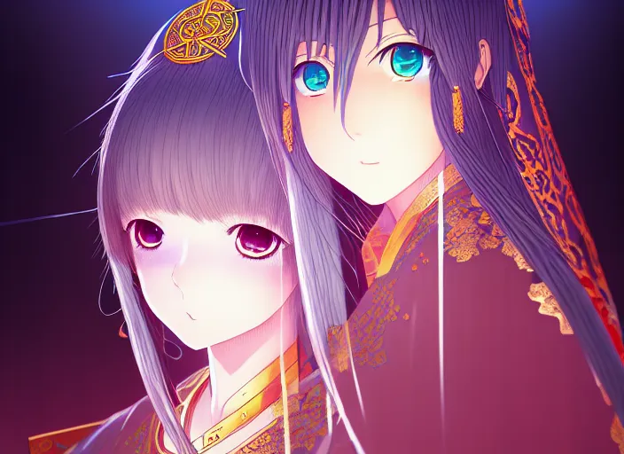 Priestess Anime Girl Illustration | Anime fanart, Character art, Anime chibi