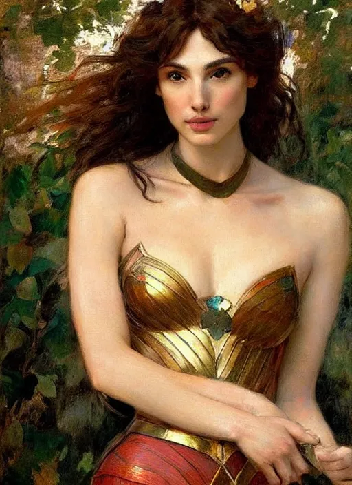 Prompt: a beautiful painting of Gal Gadot as a deer by juan luna, pre-raphaelite, detailed, trending on artstation, hd, masterpiece