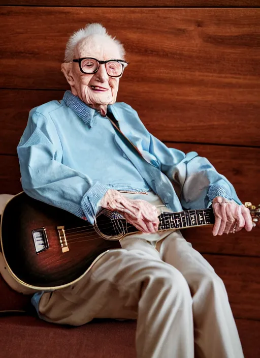 Image similar to DSLR photo portrait still of 86 year old age 86 Buddy Holly at age 86!!!, 85mm f1.8