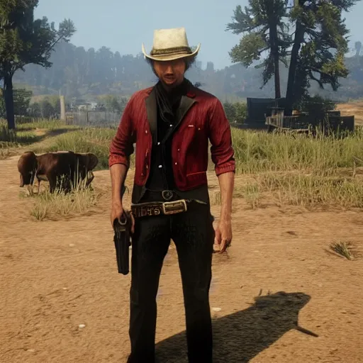 Prompt: xQc in red dead redemption 2