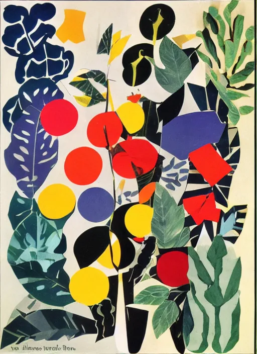 Image similar to paper collage art by henri matisse