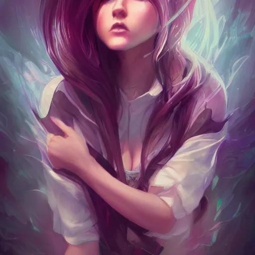 Prompt: photo of young woman by ross tran