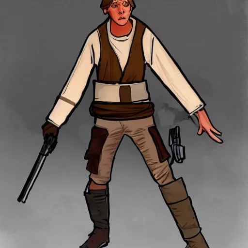 Image similar to Luke Skywalker in Dead By Daylight game, concept art