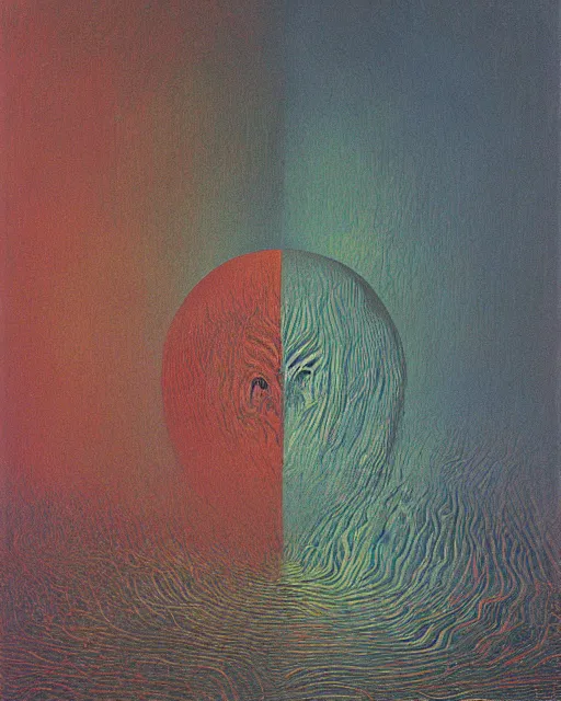 Image similar to dynamic complexity by beksinski, carrington, bosch, dali, barlowe, magritte, pagan bright multirainbow color surrealism