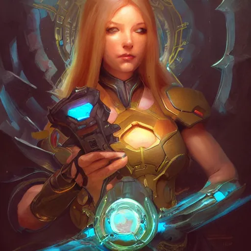 Image similar to metroid prime, deep focus, d & d, fantasy, intricate, elegant, highly detailed, digital painting, artstation, concept art, matte, sharp focus, illustration, hearthstone, art by artgerm and greg rutkowski and alphonse mucha