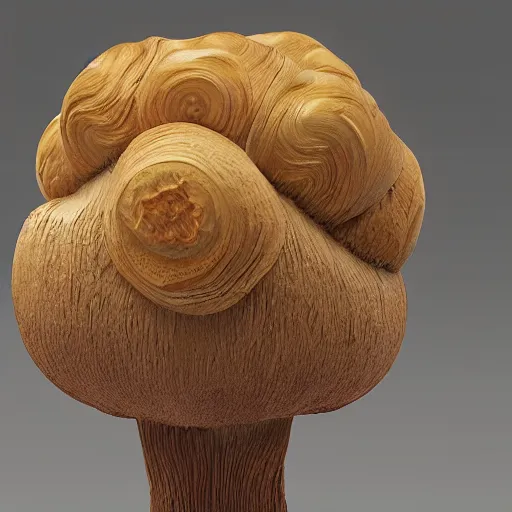 Prompt: woodcarving of multiple mushroom texture, photorealism, octane render, 8k