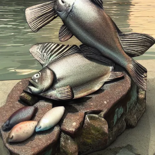 Image similar to fish, but it is a beautiful statue