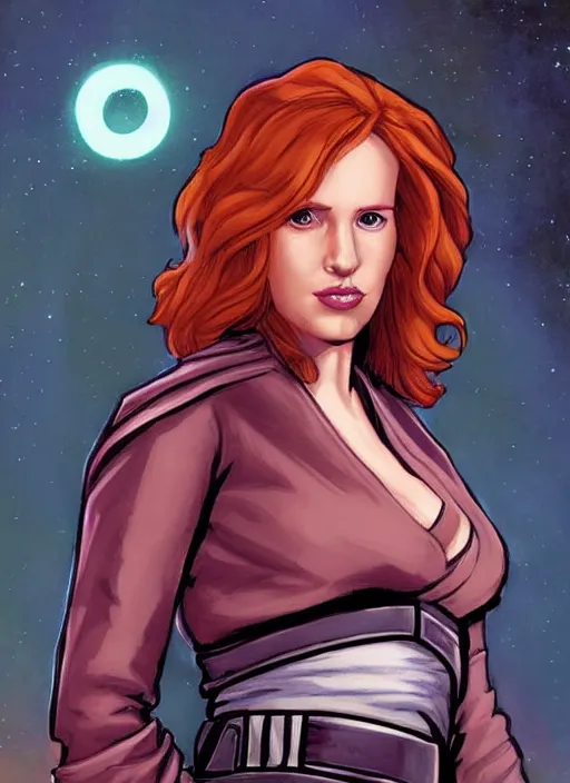 Image similar to mara jade skywalker, from star wars legends books, star wars portrait art